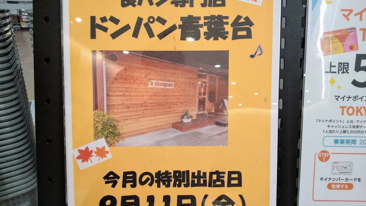 青葉台の食パン専門店ドンパンが東急ストア中央林間店にやって来るお知らせ