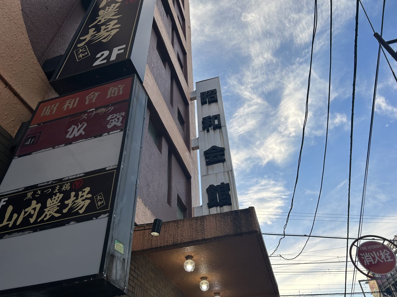 昭和会館ビルの看板