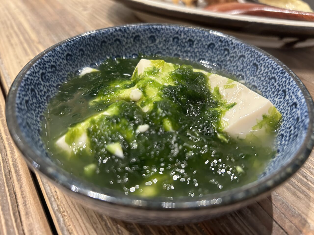 いまがわ食堂の青のり湯豆腐