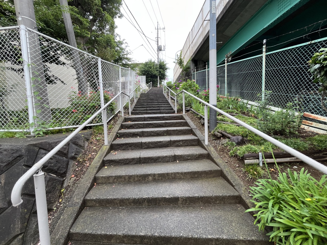 柳橋横の階段全体