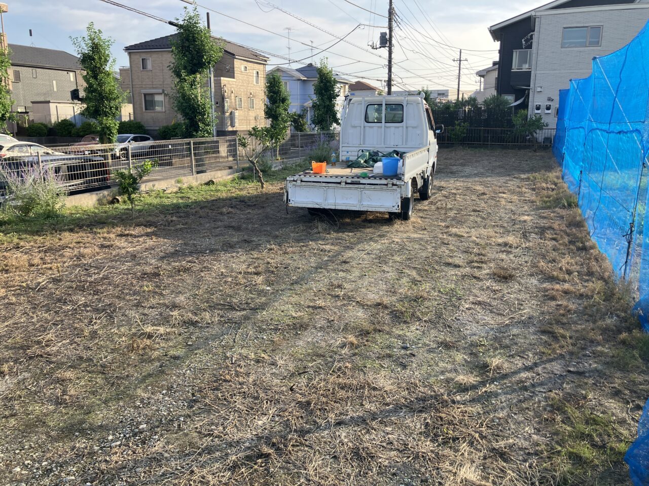 畑の中